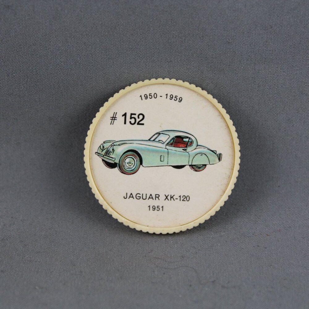 Jello Car Coins - #152 of 200 - The Jaguar XK-120 (1951)